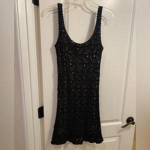 Black Crochet knit dress size S